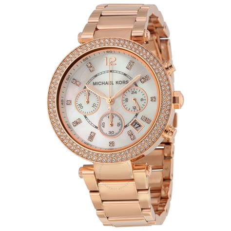 gold michael kors watch with white face|mk watches for women gold.